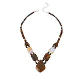 Jay King Sterling Silver Opal in Chalcedony & Jasper Beaded Necklace, 18"